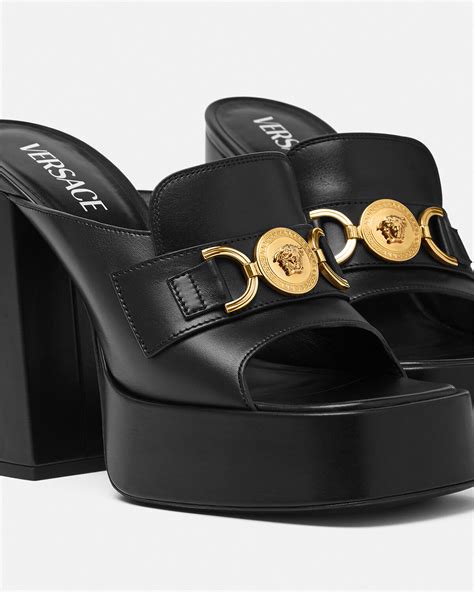 versace white medusa slides|Versace platform medusa.